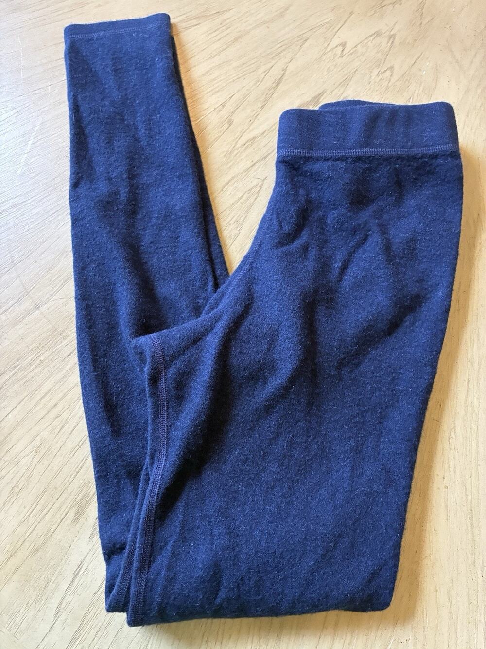 Arms of Andes Women 100% Alpaca Wool Leggings 420 Heavy Winter Base Layer Blue S